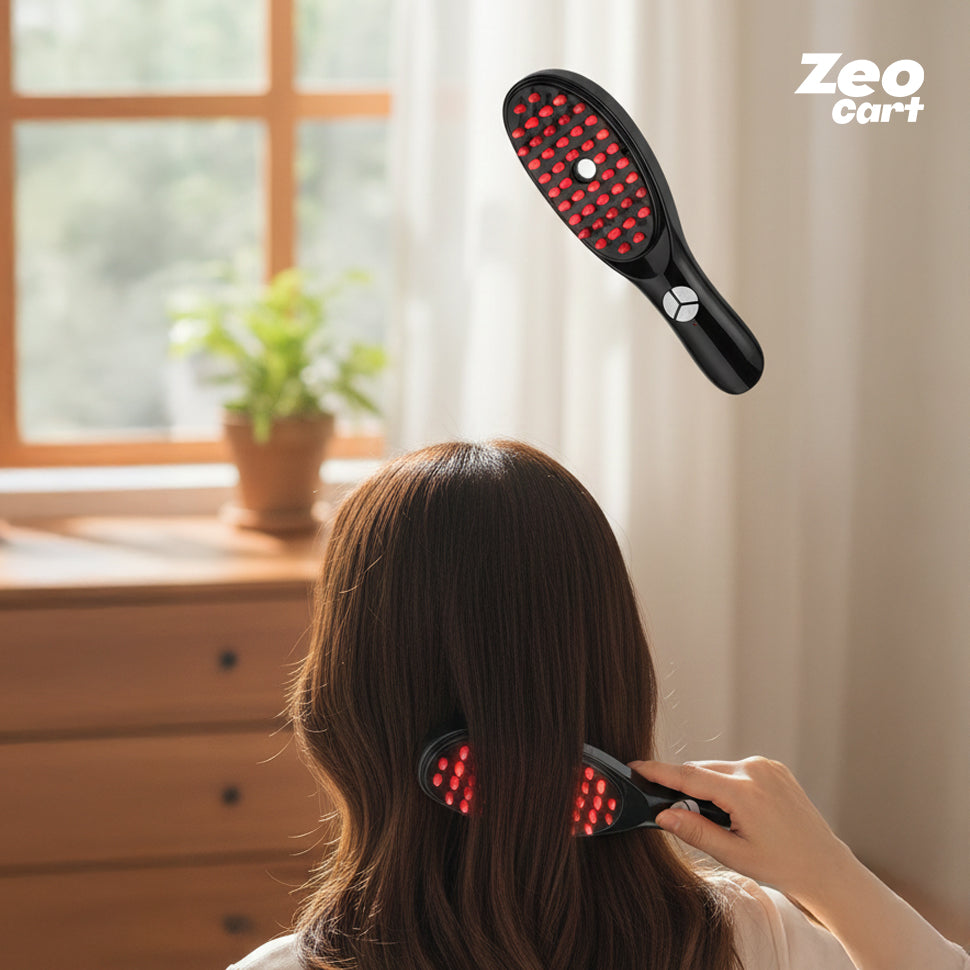 Red Blue Light Therapy Comb With Oil