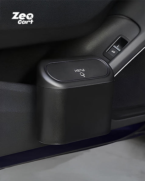 Mini Car Trash Can with Lid, Waterproof Car Trash Bin Storage Box