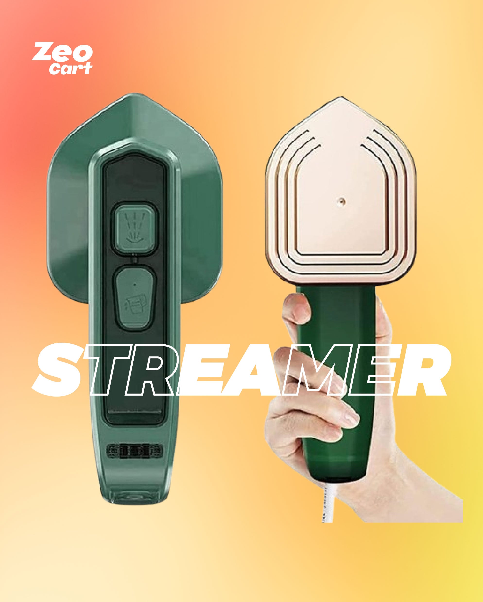 Mini Steamer & Iron: 2-in-1 Portable Travel Friendly